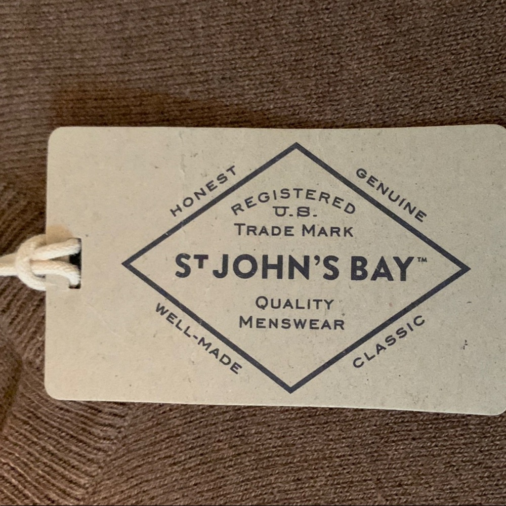 St. John's Bay Brown Crewneck Sweater - Picture 2 of 7